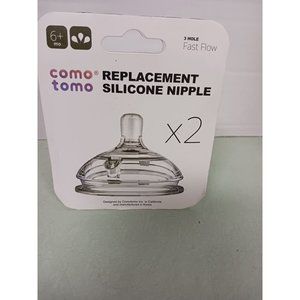 Como Tomo Replacement Silicone Nipple 3 Hole Fast Flow NWT